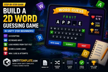 Build a 2D Word Guessing Game in Unity (Step-by-Step Guide for Beginners)