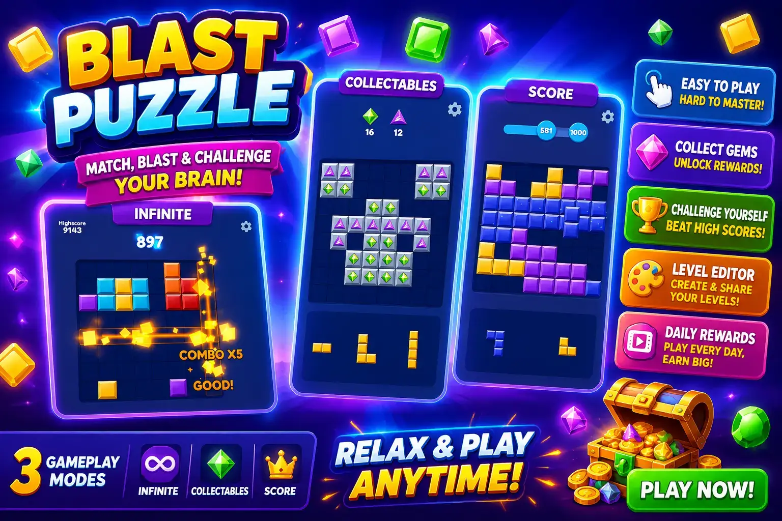 Blast Puzzle | Unity Template & Editor