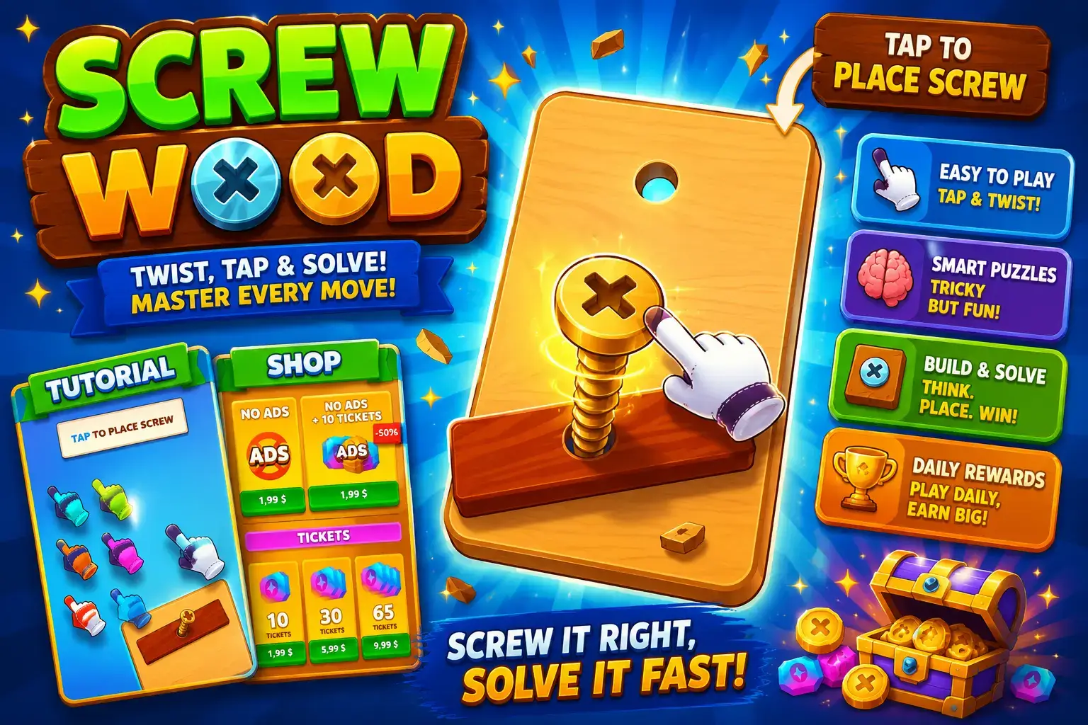 Screw Wood | Unity Asset