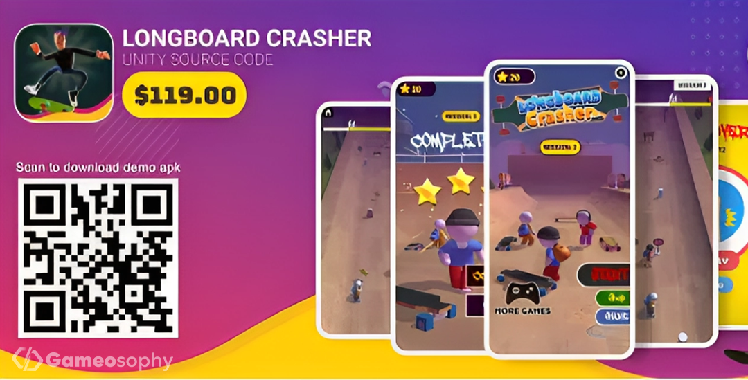 Longboard crasher | Unity Game